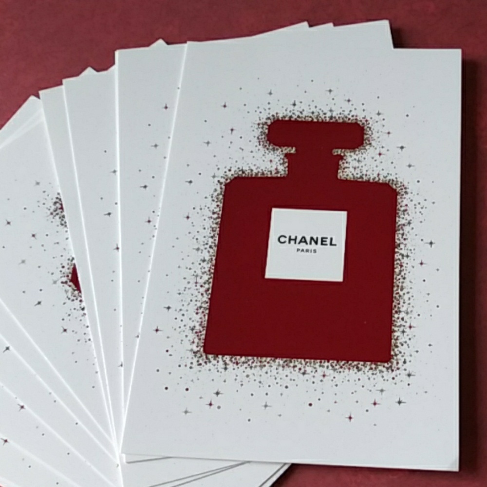 Set of 10 Large Chanel Cards